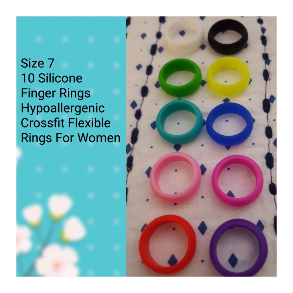 Beautiful Silicone Finger Rings (10 Rings)